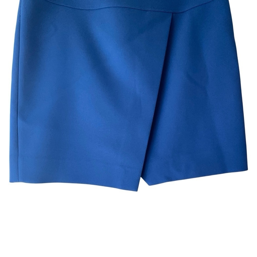 J CREW | NWOT | COBALT BLUE CROSSOVER A-LINE SKIRT FULLY LINED | SIZE: 8 - Picture 3 of 11